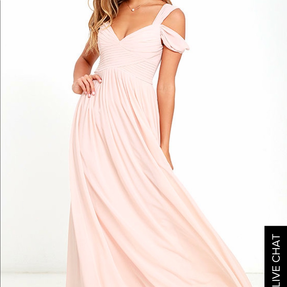 Make me move blush pink maxi dress NWT